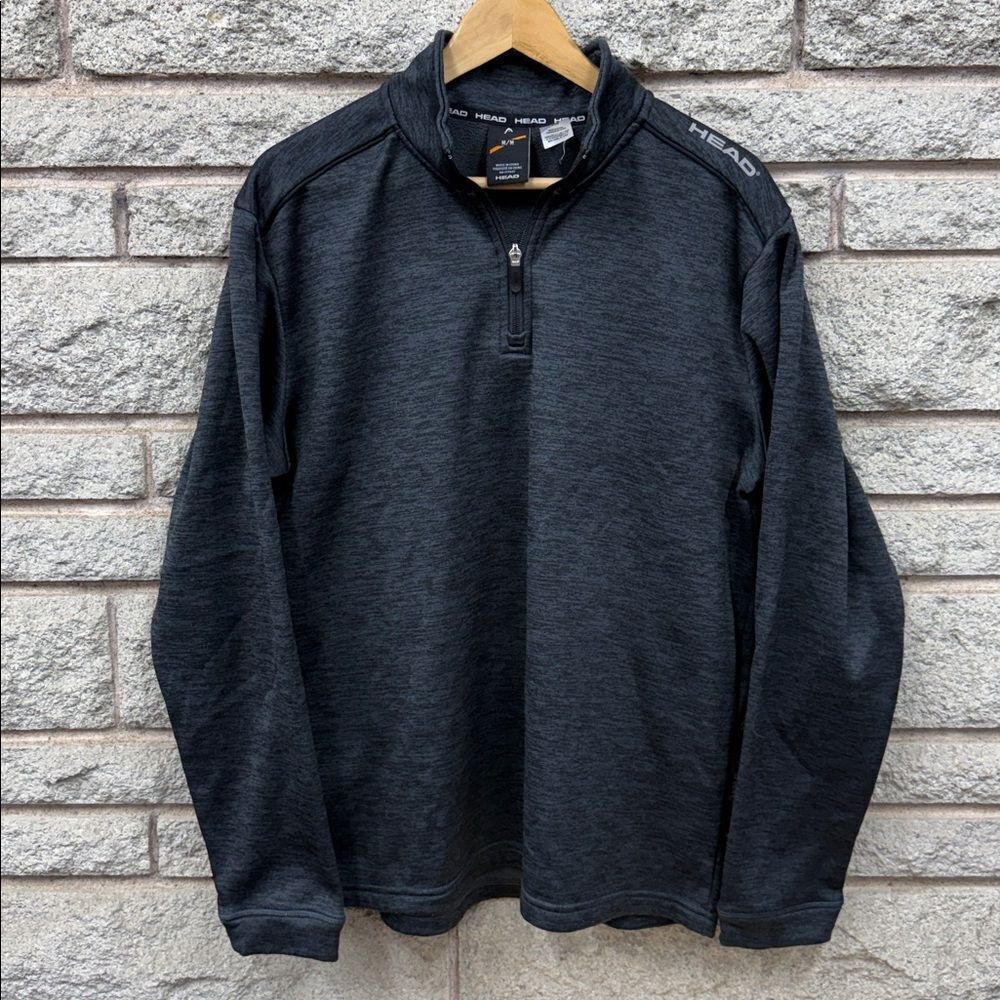 HEAD Grey/Black Quarter-Zip Pullover